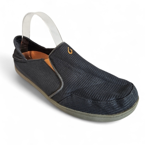 OluKai Nohea Mesh Slip On Shoes Mens Shadow Gray Comfort Casual Loafers 11.5 - Picture 1 of 13